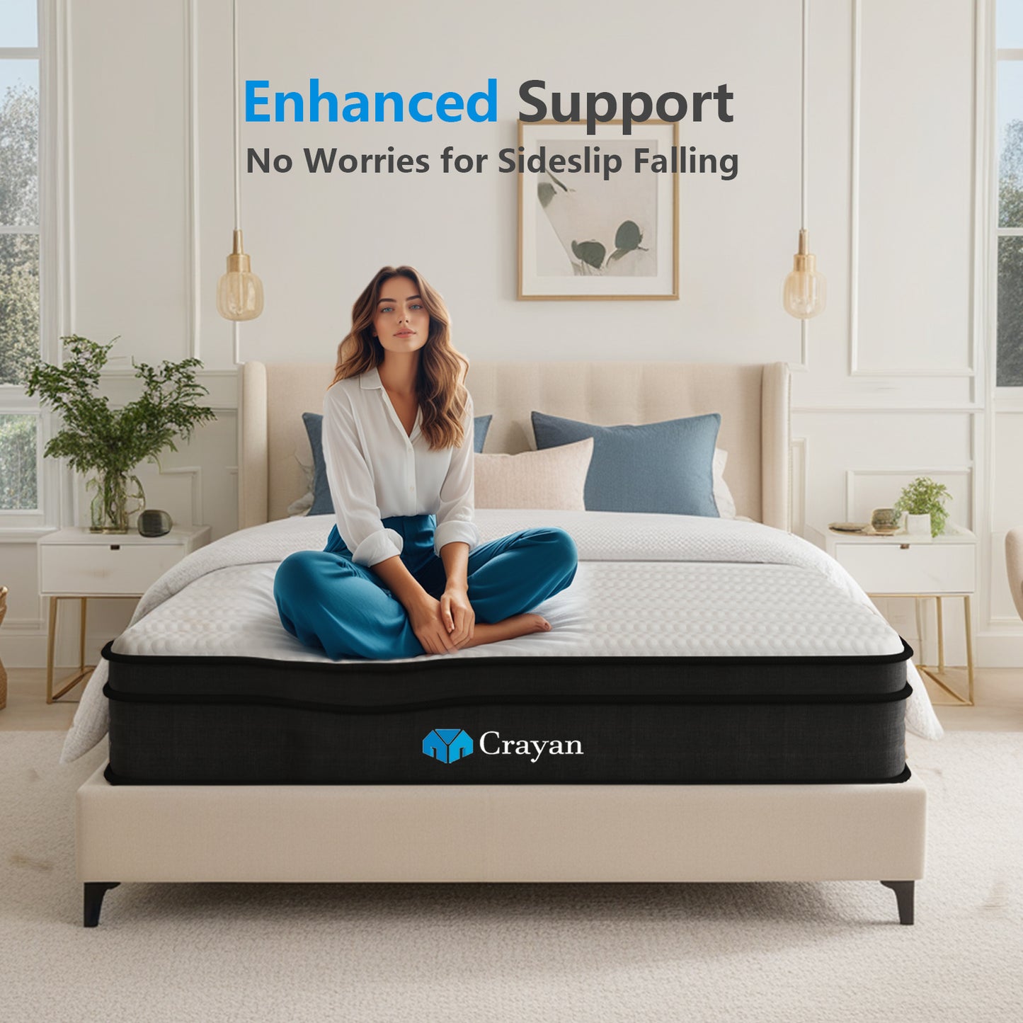 Queen Mattress, 10 Inch Memory Foam Hybrid Mattress in a Box, Individual Pocket Spring Mattress for Pressure Relief, Motion Isolation, Silent Sleep, Breathable, CertiPUR-US